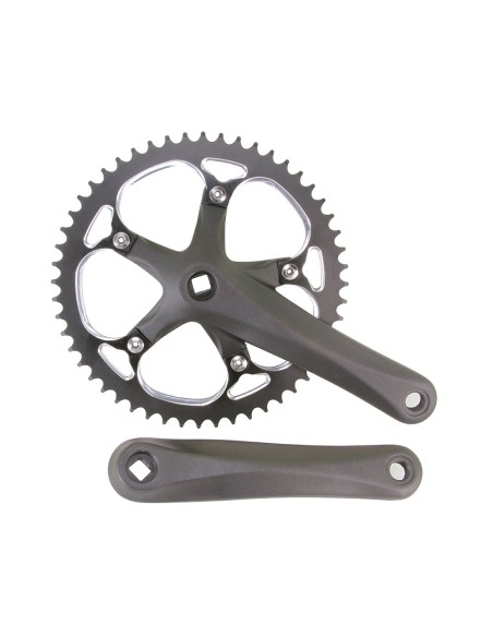 Alloy 540 Track Crankset 52T x 175mm Matt Black.